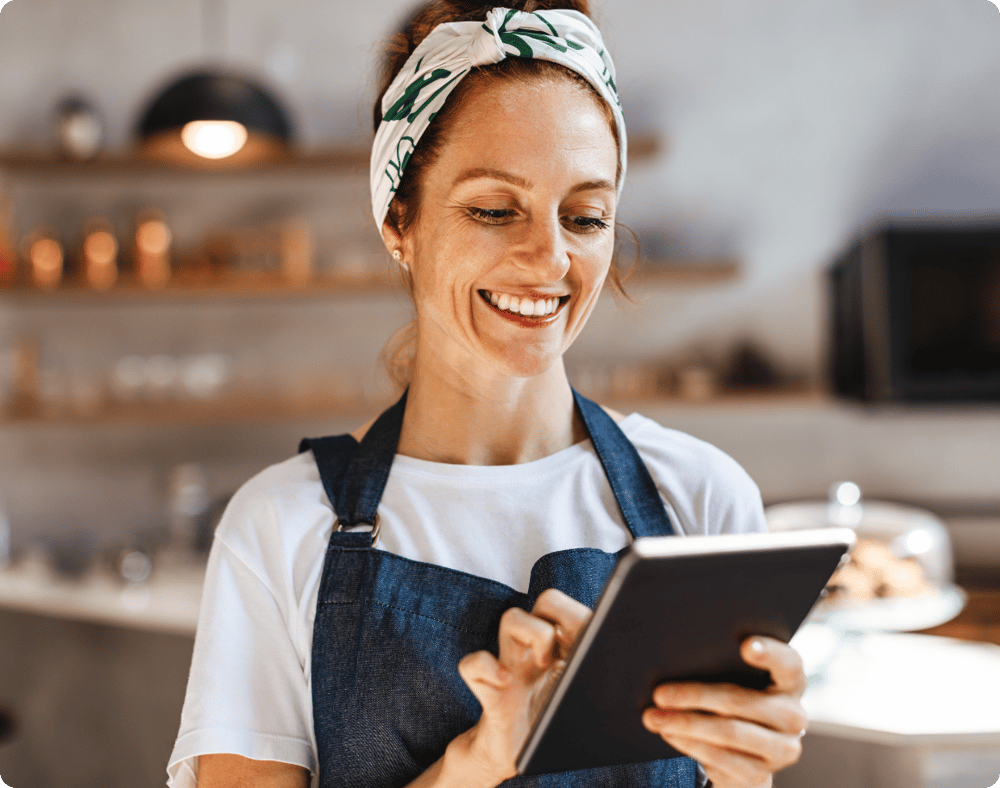 Smiling small business o